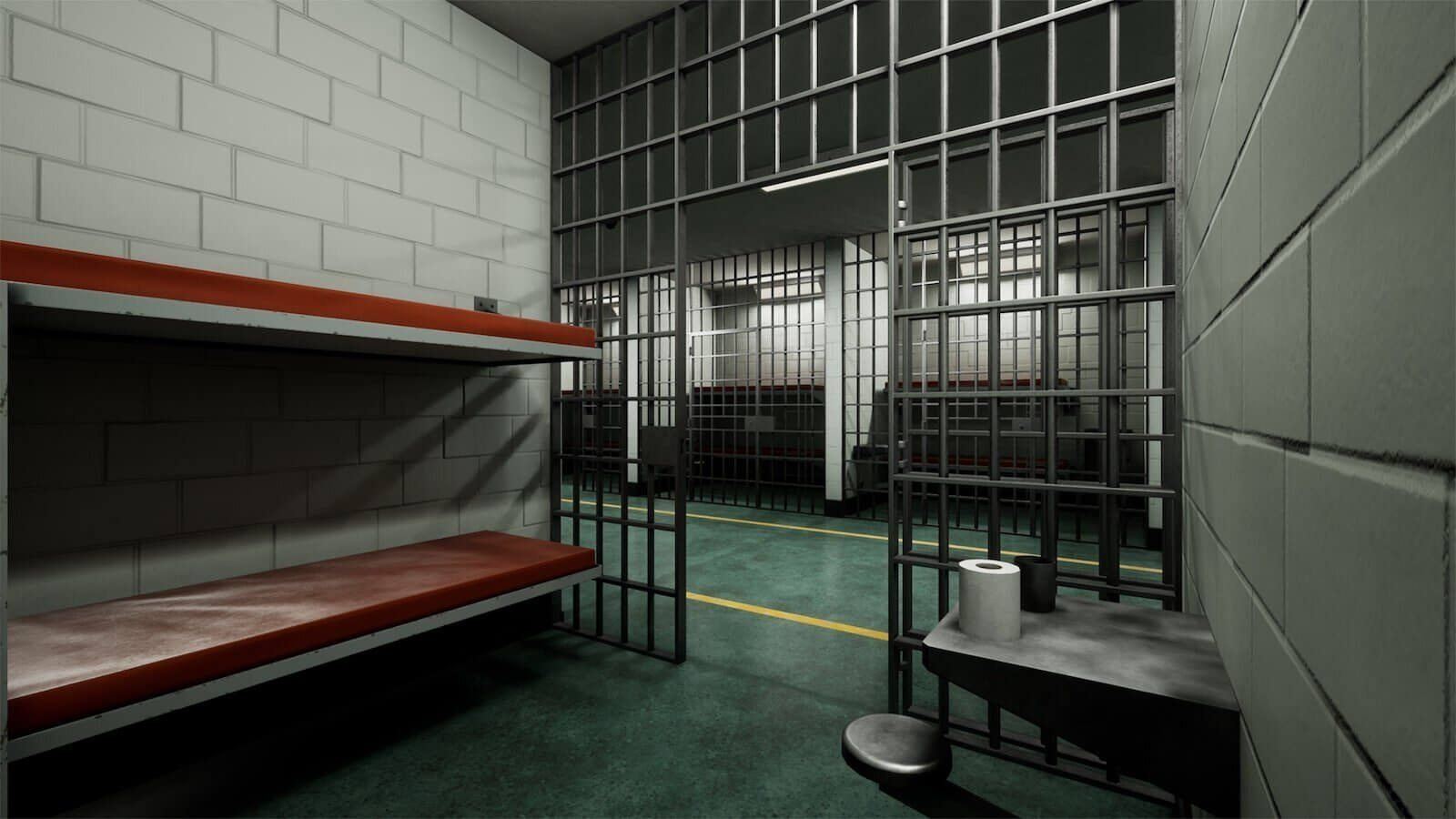 Jail virtual production standing set — angle 14 on the L.A. & ABQ Castle Studios stage