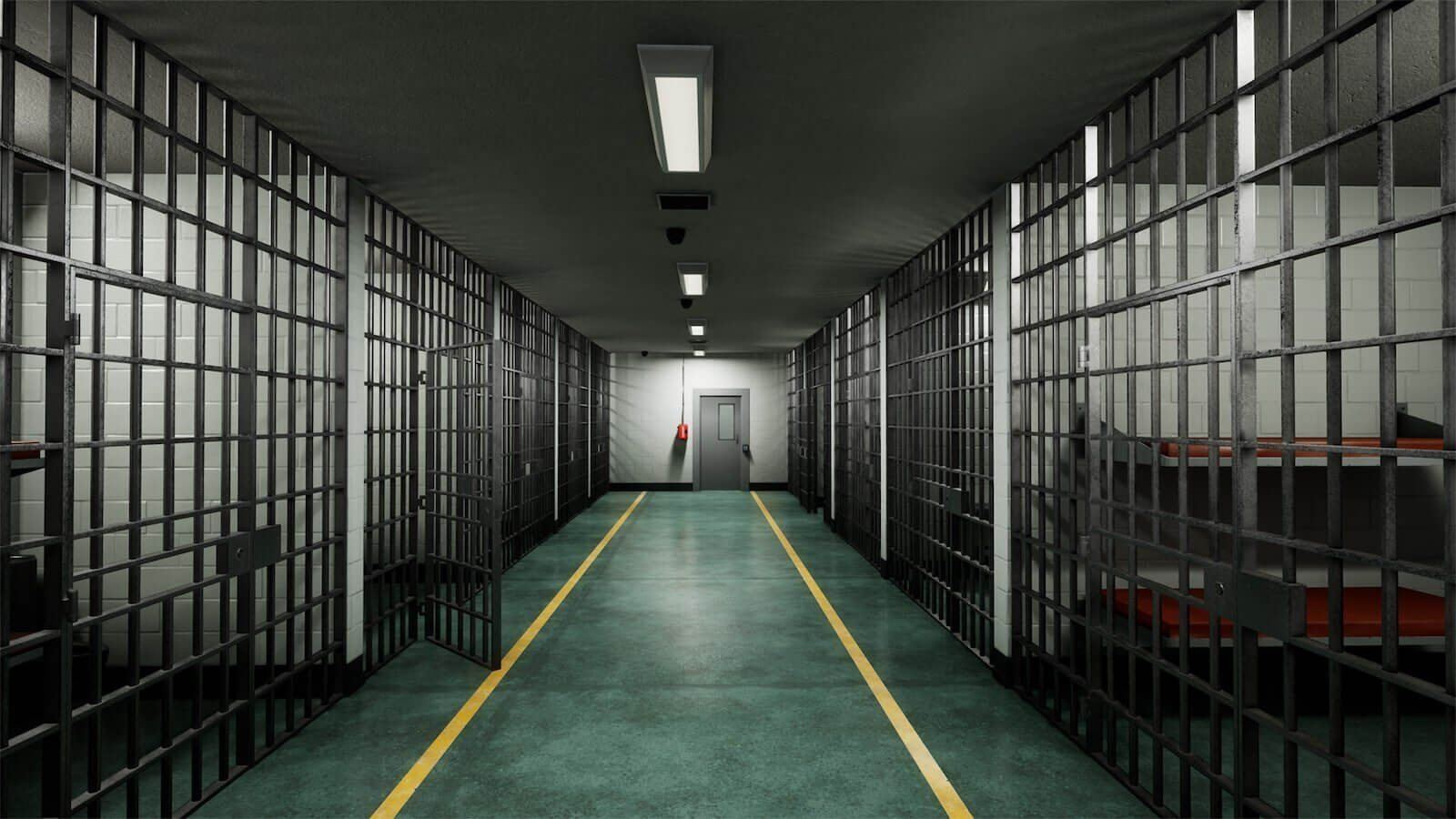Jail virtual production standing set — angle 15 on the L.A. & ABQ Castle Studios stage