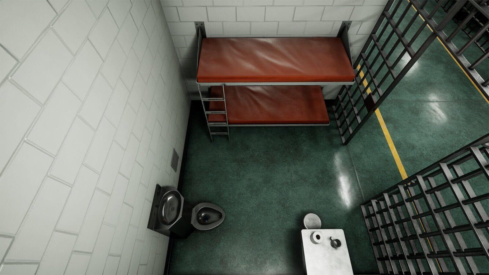 Jail virtual production standing set — angle 17 on the L.A. & ABQ Castle Studios stage