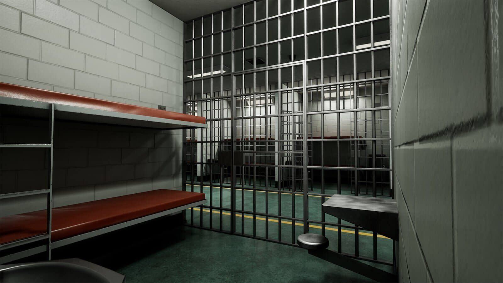 Jail virtual production standing set — angle 18 on the L.A. & ABQ Castle Studios stage