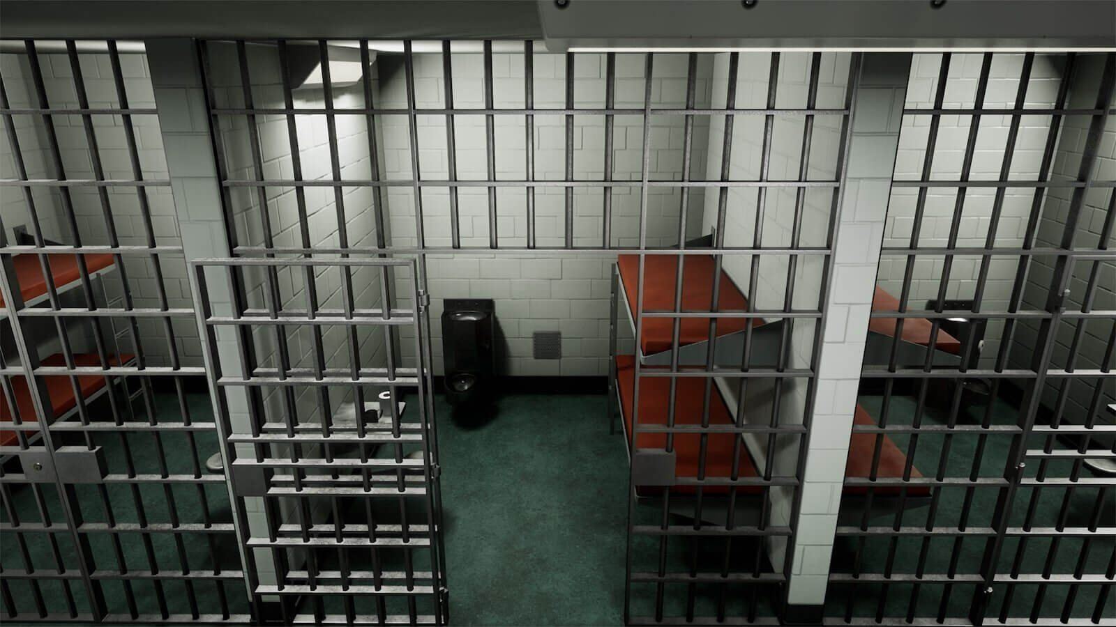 Jail virtual production standing set — angle 19 on the L.A. & ABQ Castle Studios stage