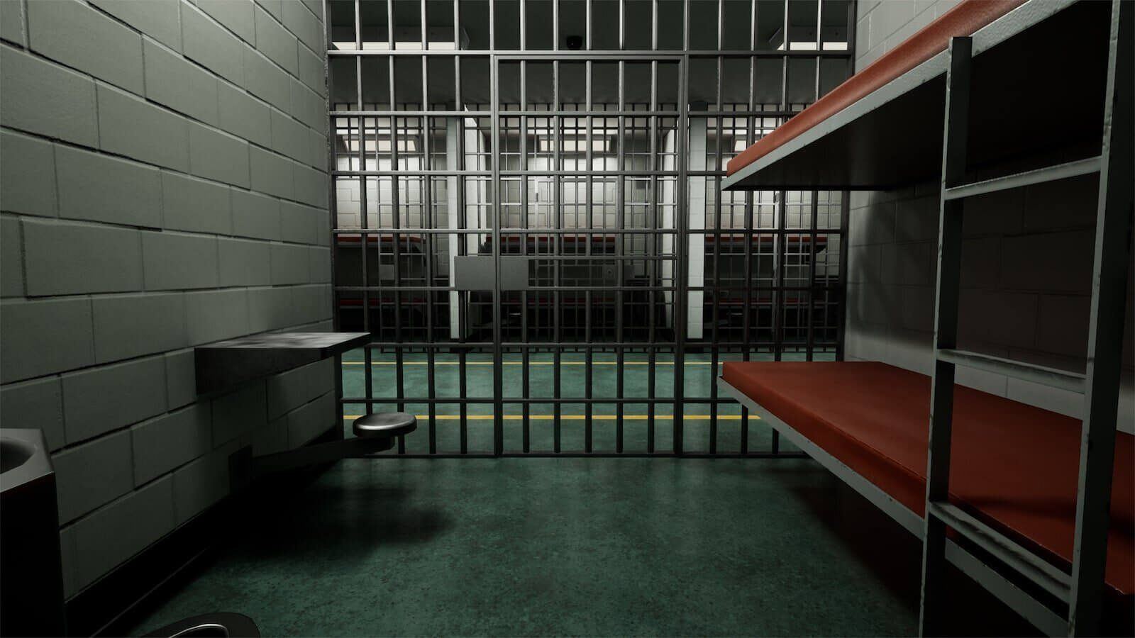 Jail virtual production standing set — angle 6 on the L.A. & ABQ Castle Studios stage