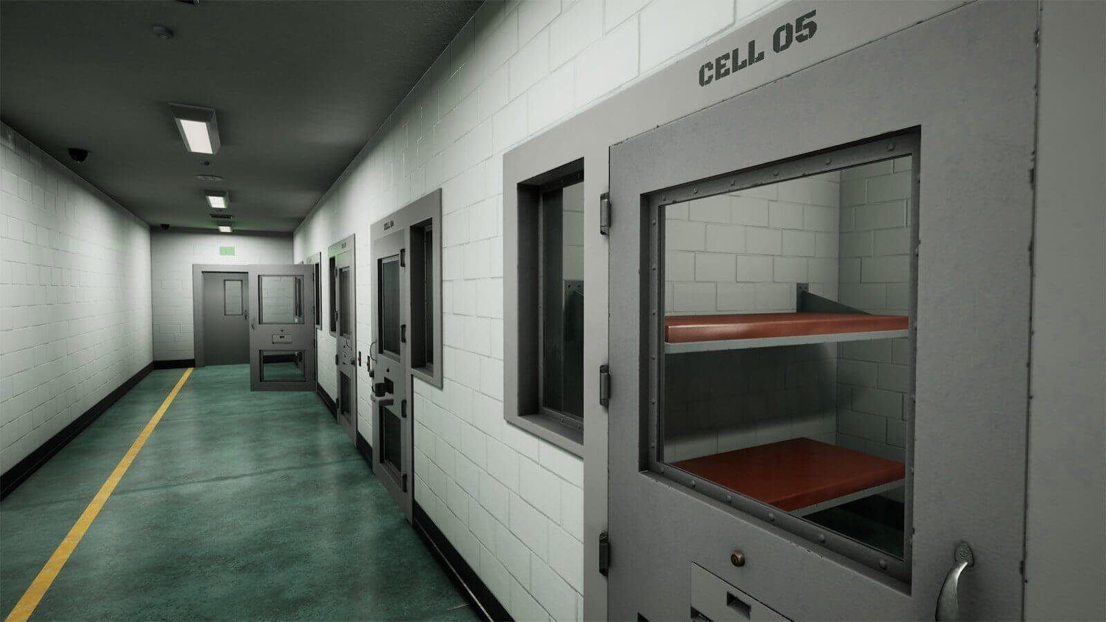 Jail virtual production standing set — angle 7 on the L.A. & ABQ Castle Studios stage