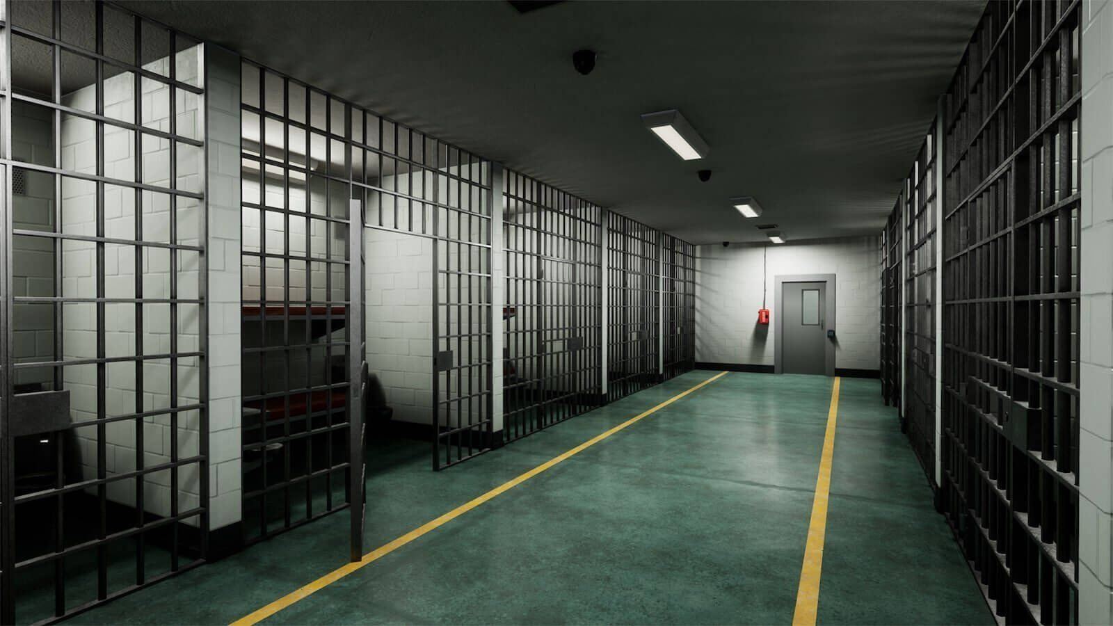 Jail virtual production standing set — angle 10 on the L.A. & ABQ Castle Studios stage