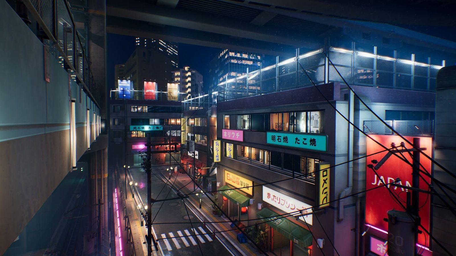 Japanese City virtual production standing set — angle 6 on the L.A. & ABQ Castle Studios stage