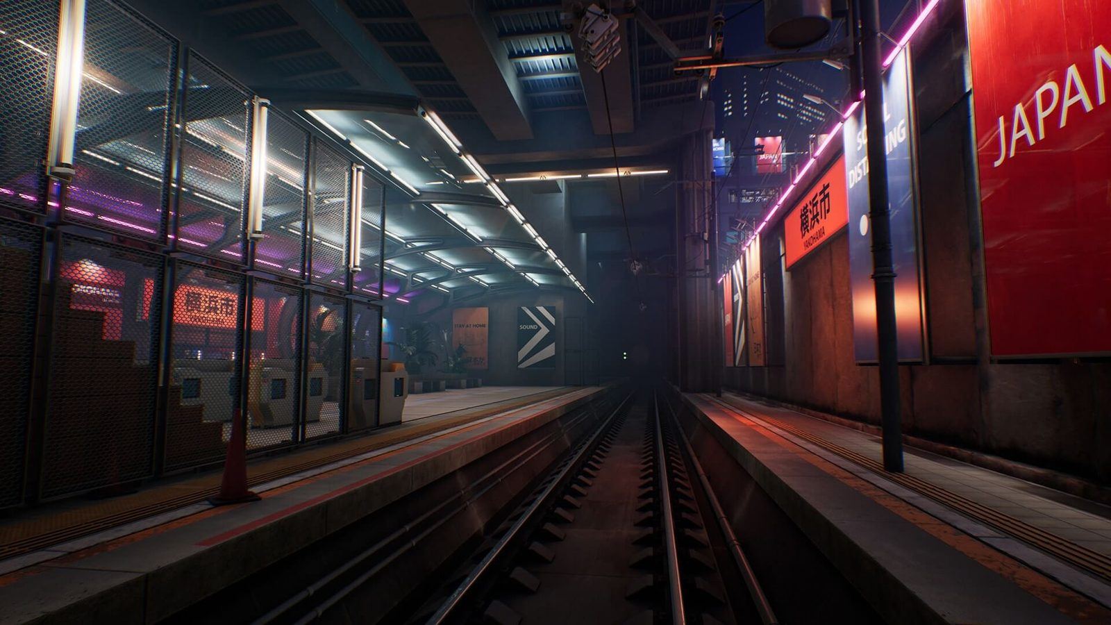 Japanese City virtual production standing set — angle 7 on the L.A. & ABQ Castle Studios stage
