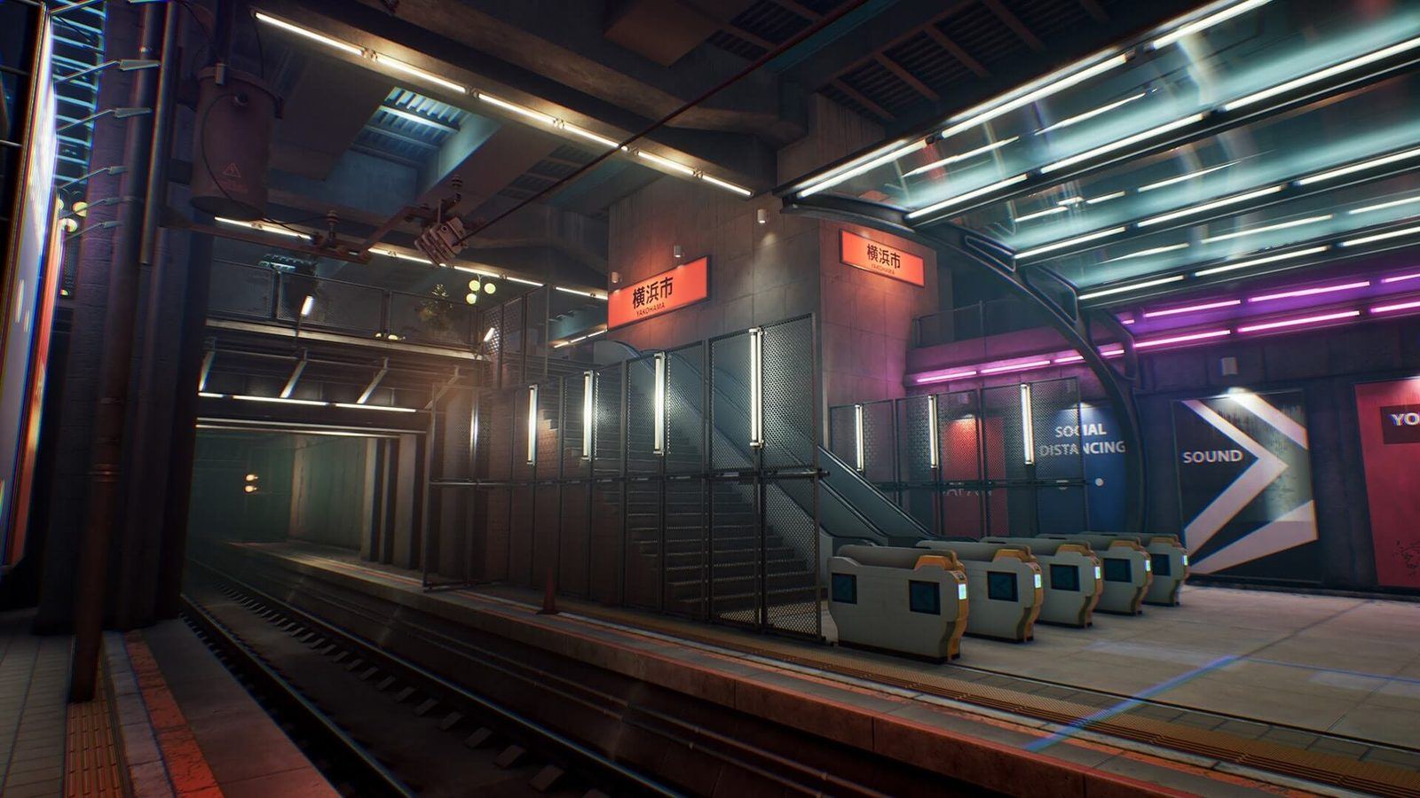 Japanese City virtual production standing set — angle 8 on the L.A. & ABQ Castle Studios stage