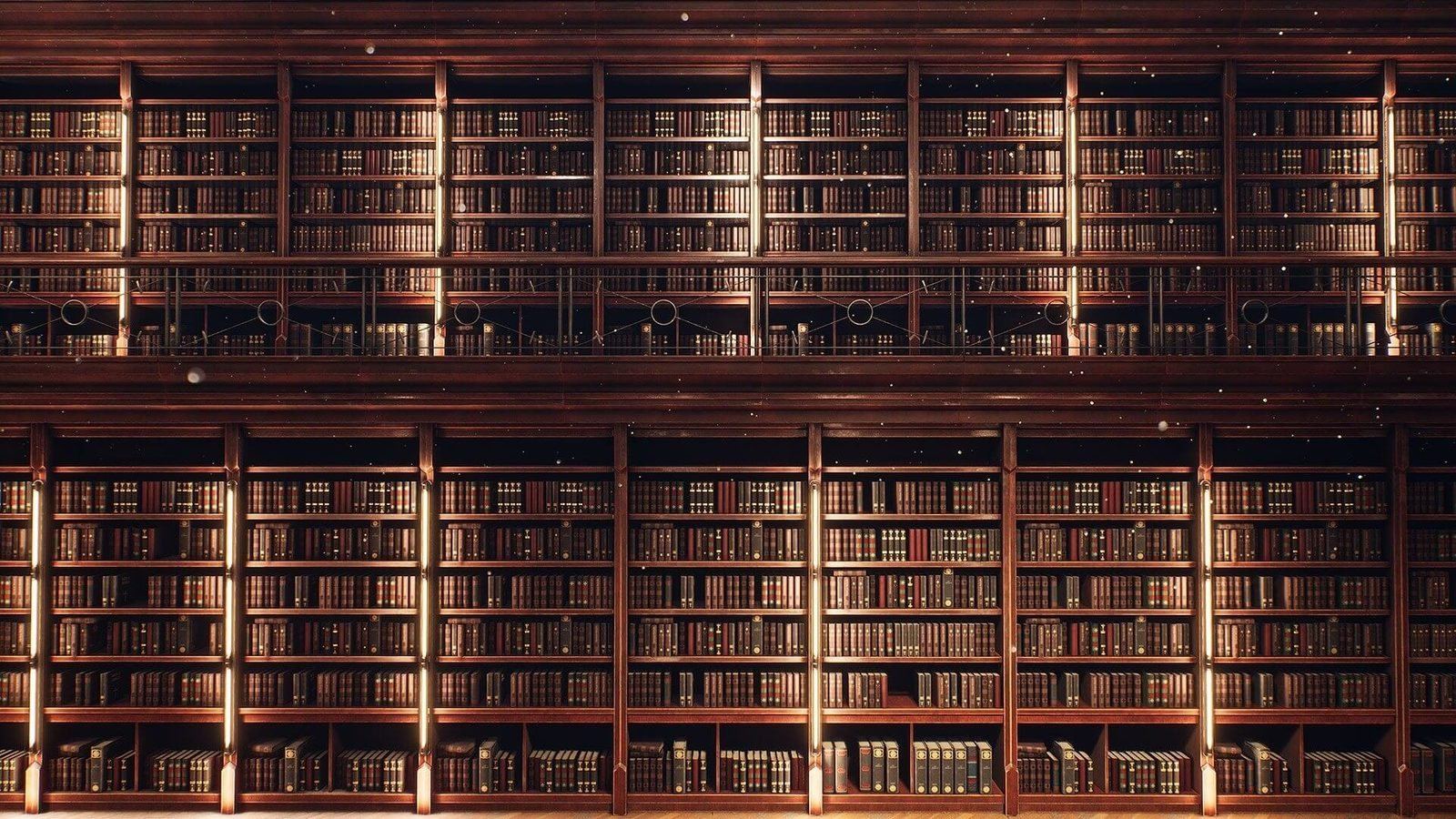 Library virtual production standing set — angle 12 on the L.A. & ABQ Castle Studios stage