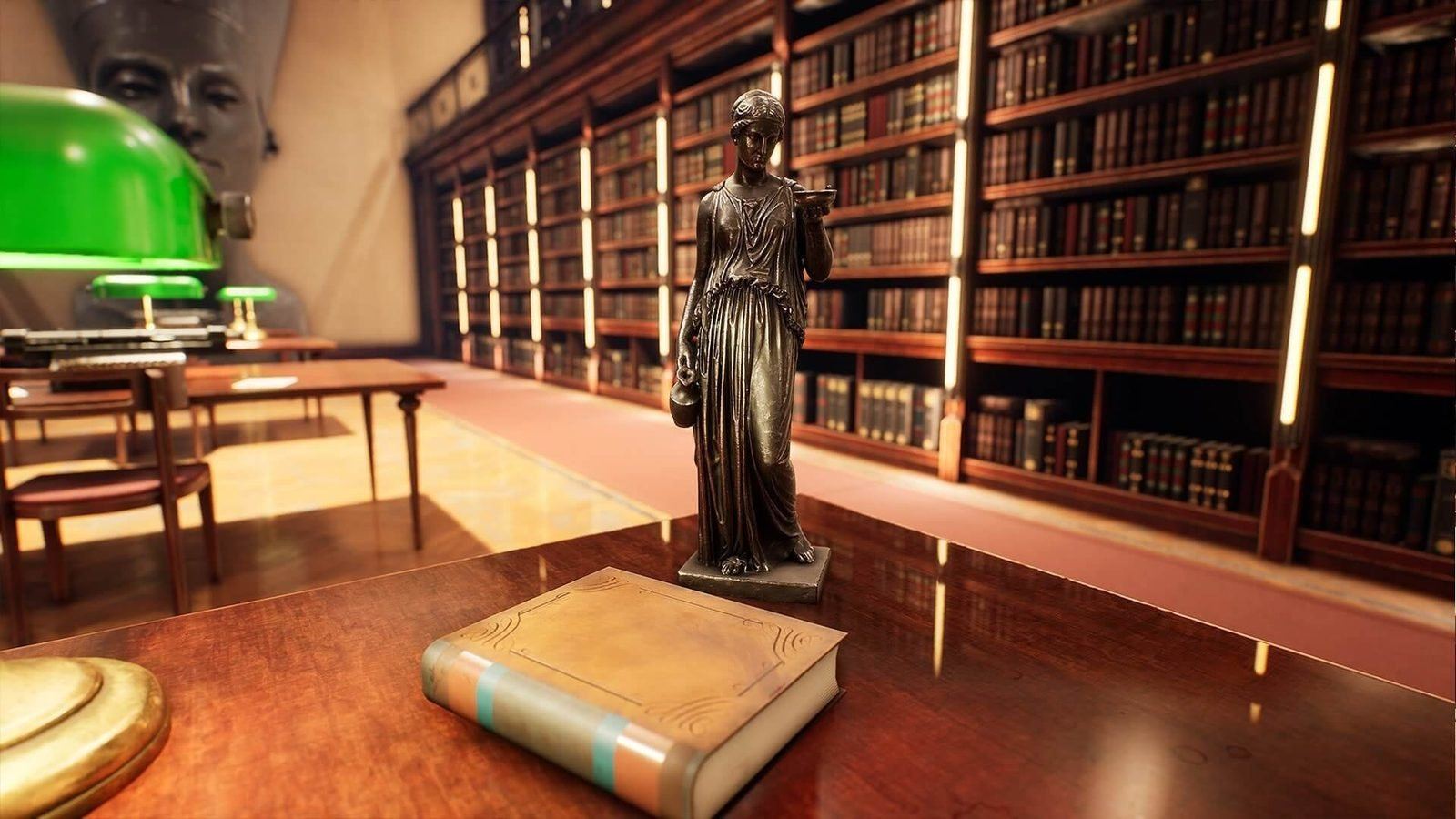 Library virtual production standing set — angle 14 on the L.A. & ABQ Castle Studios stage