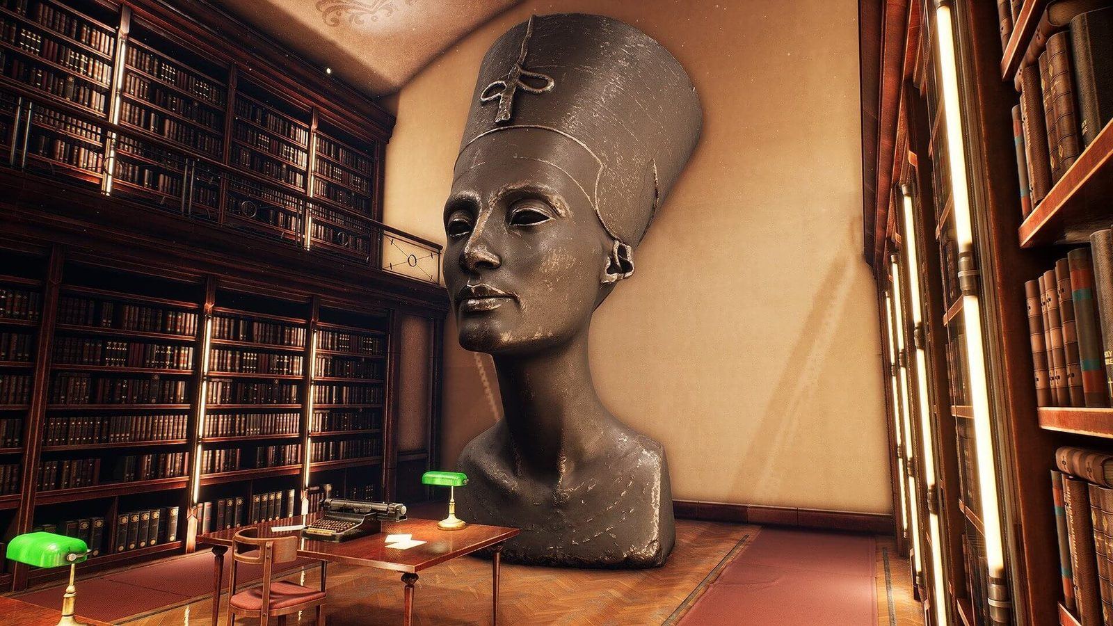 Library virtual production standing set — angle 4 on the L.A. & ABQ Castle Studios stage