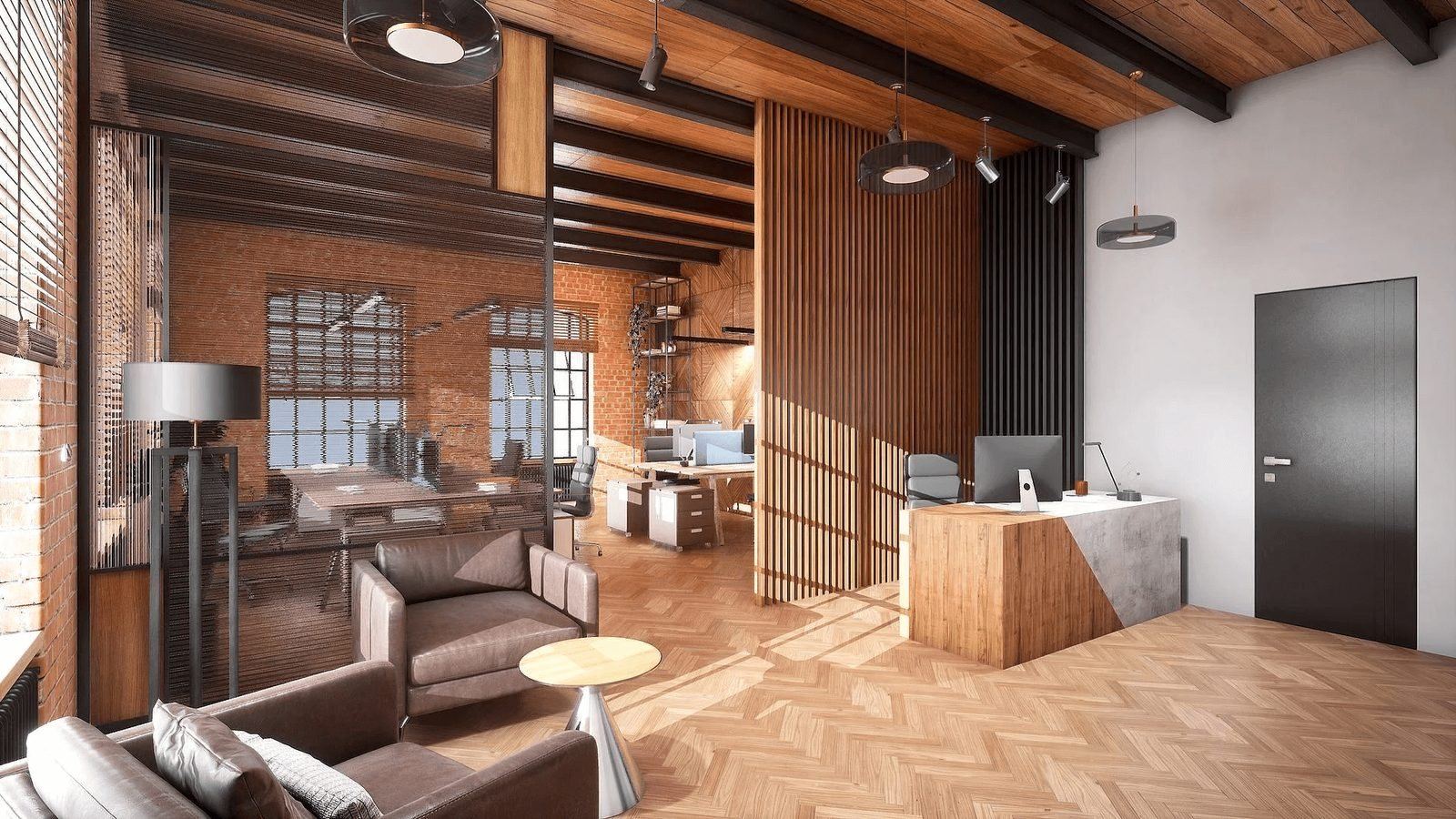 Loft Office virtual production standing set — angle 11 on the L.A. & ABQ Castle Studios stage