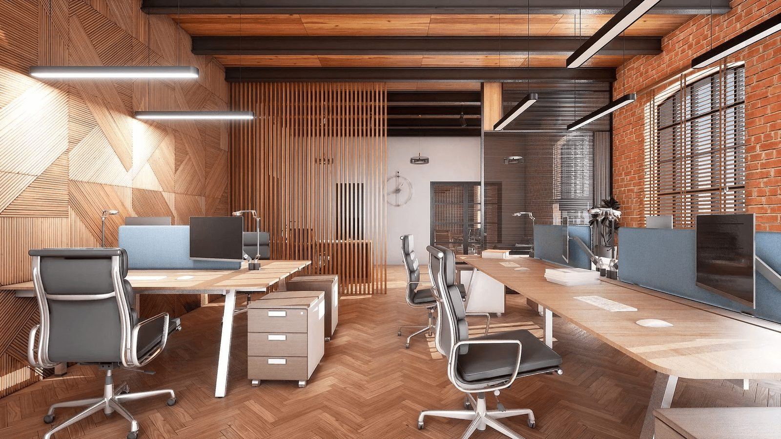 Loft Office virtual production standing set — angle 13 on the L.A. & ABQ Castle Studios stage