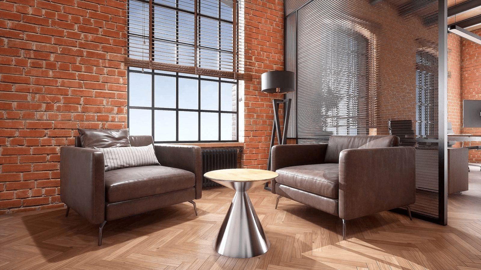 Loft Office virtual production standing set — angle 14 on the L.A. & ABQ Castle Studios stage
