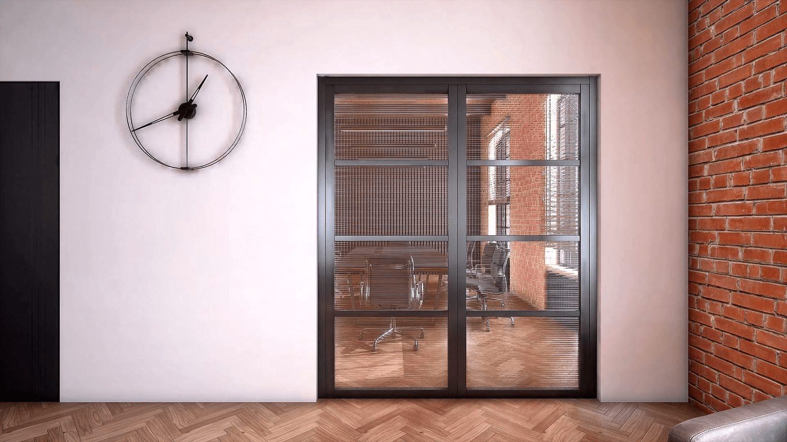 Loft Office virtual production standing set — angle 17 on the L.A. & ABQ Castle Studios stage