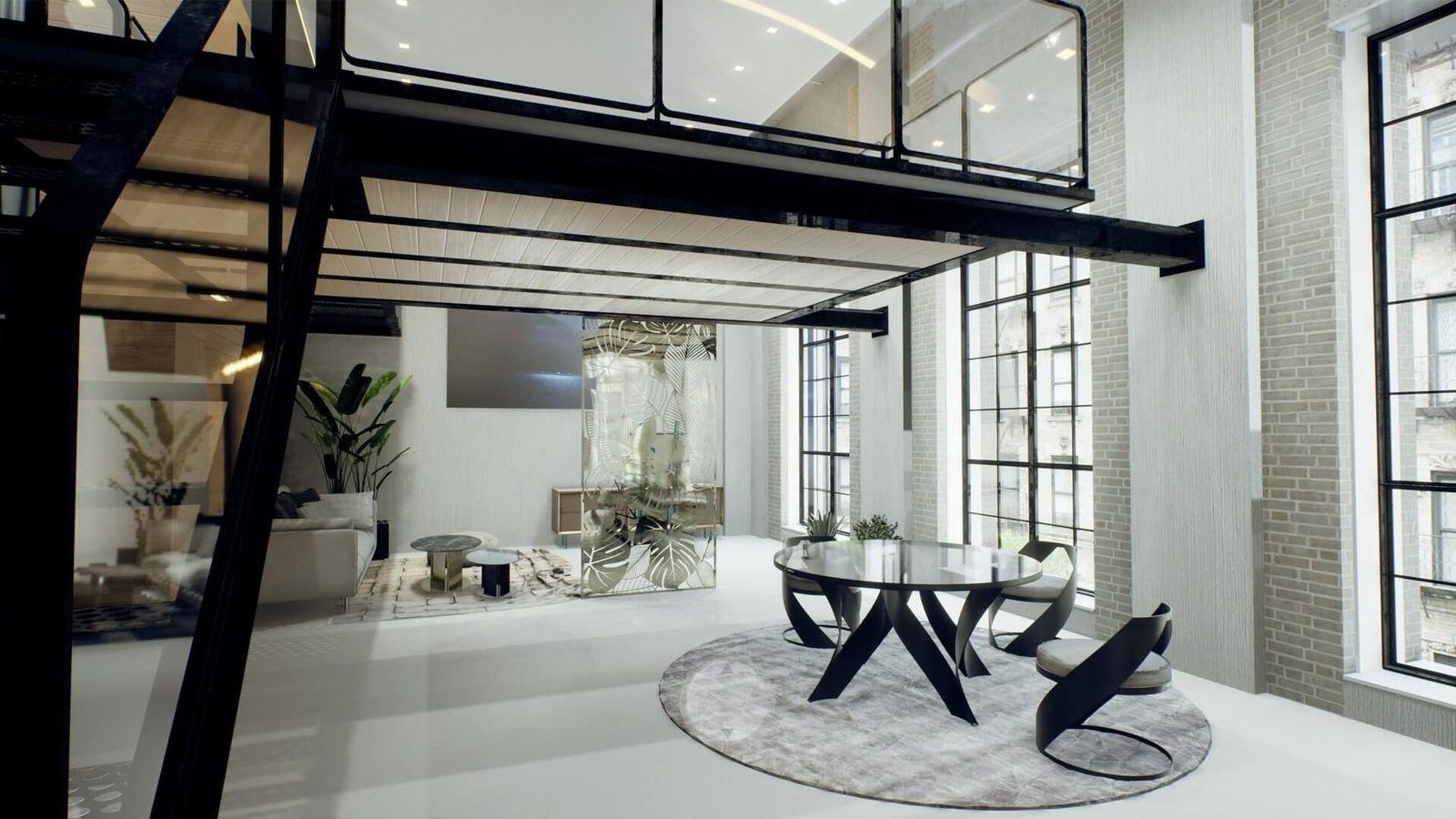 Loft-Style Apartment virtual production standing set — angle 2 on the L.A. & ABQ Castle Studios stage