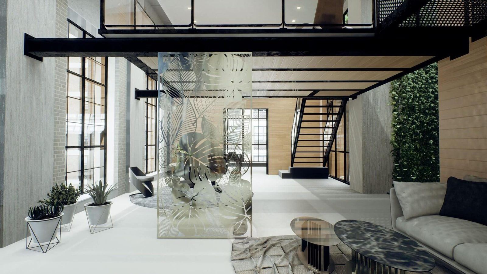 Loft-Style Apartment virtual production standing set — angle 5 on the L.A. & ABQ Castle Studios stage