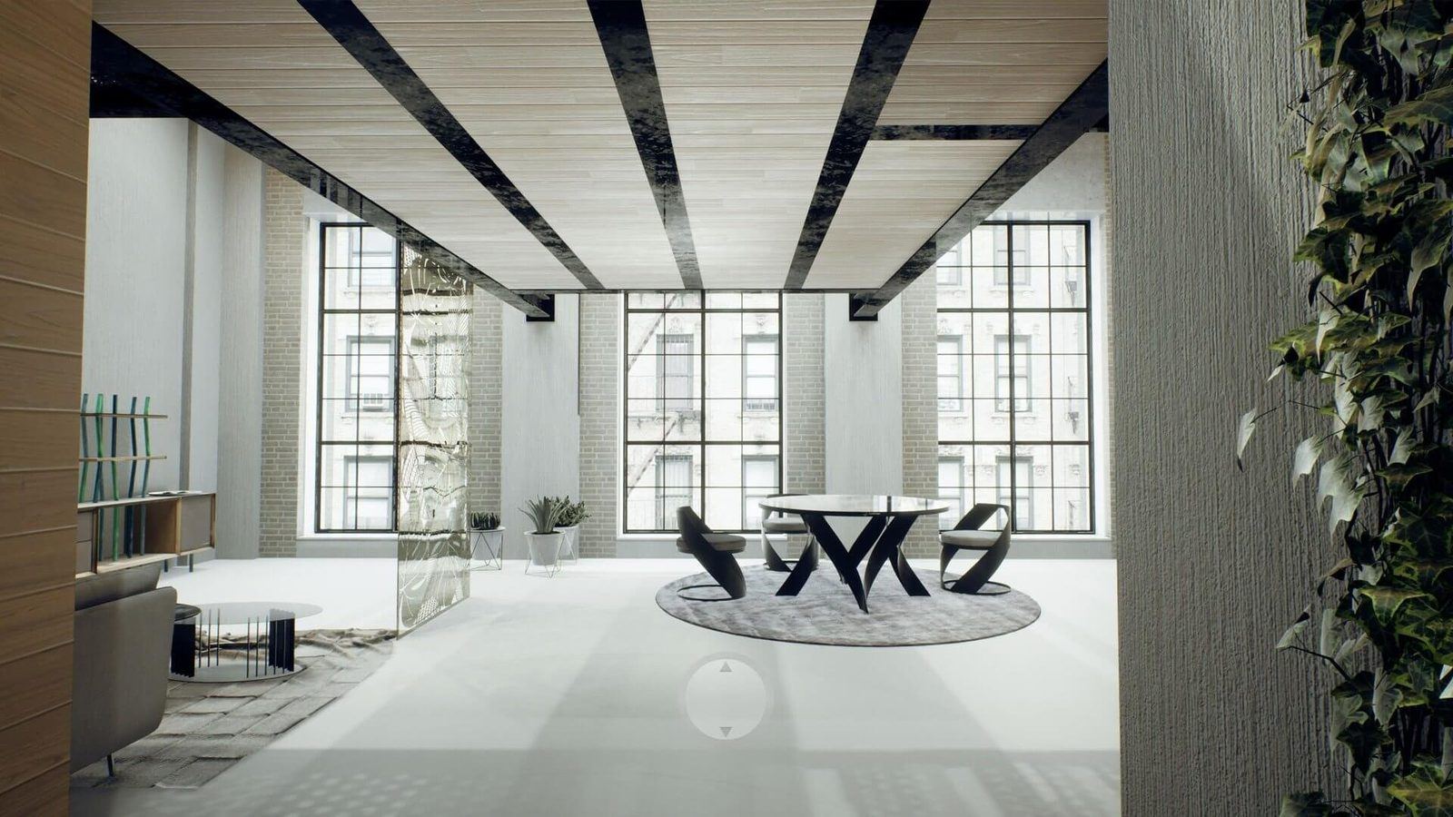 Loft-Style Apartment virtual production standing set — angle 6 on the L.A. & ABQ Castle Studios stage