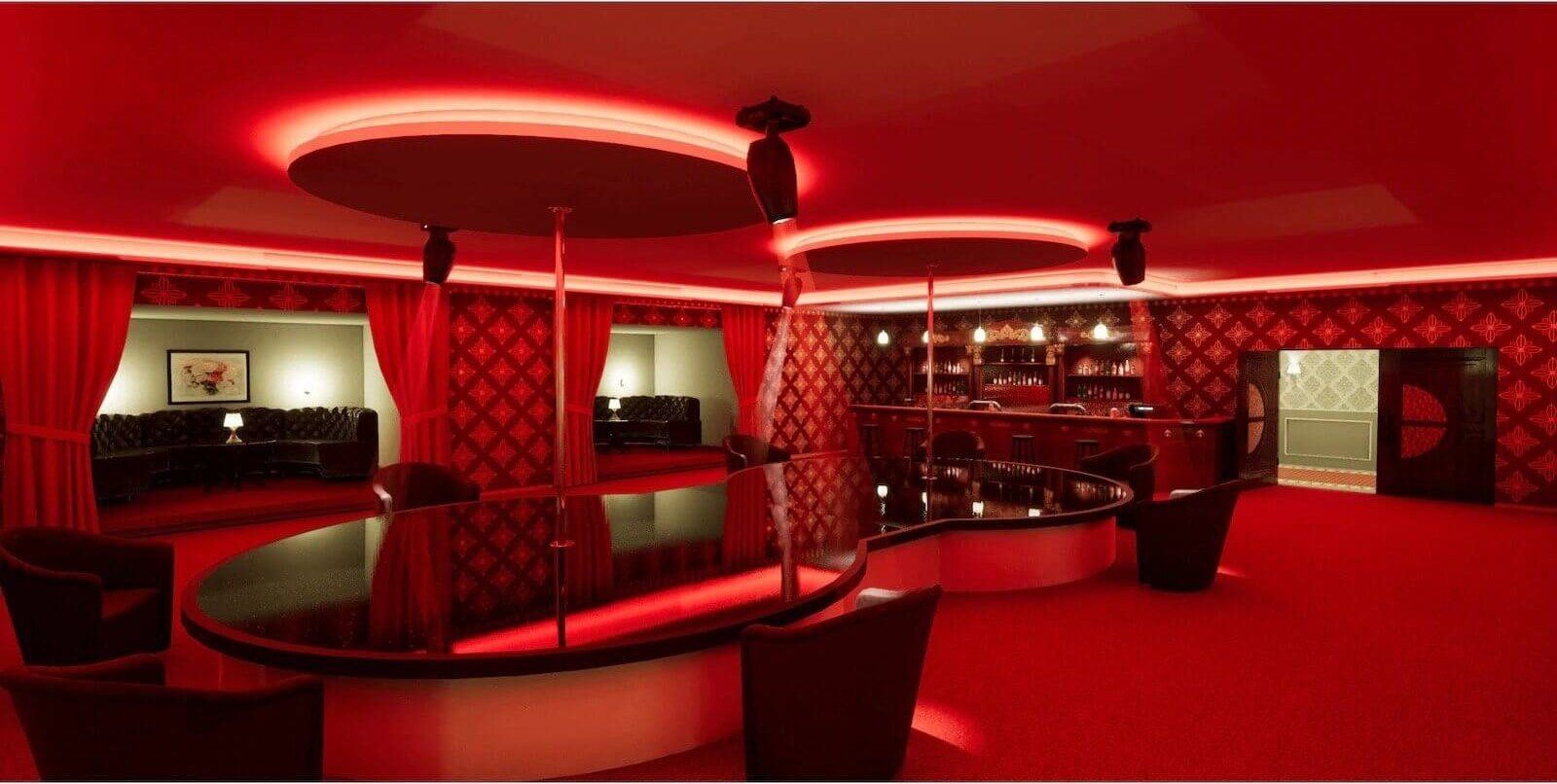 Lounge and Club virtual production standing set — angle 13 on the L.A. & ABQ Castle Studios stage
