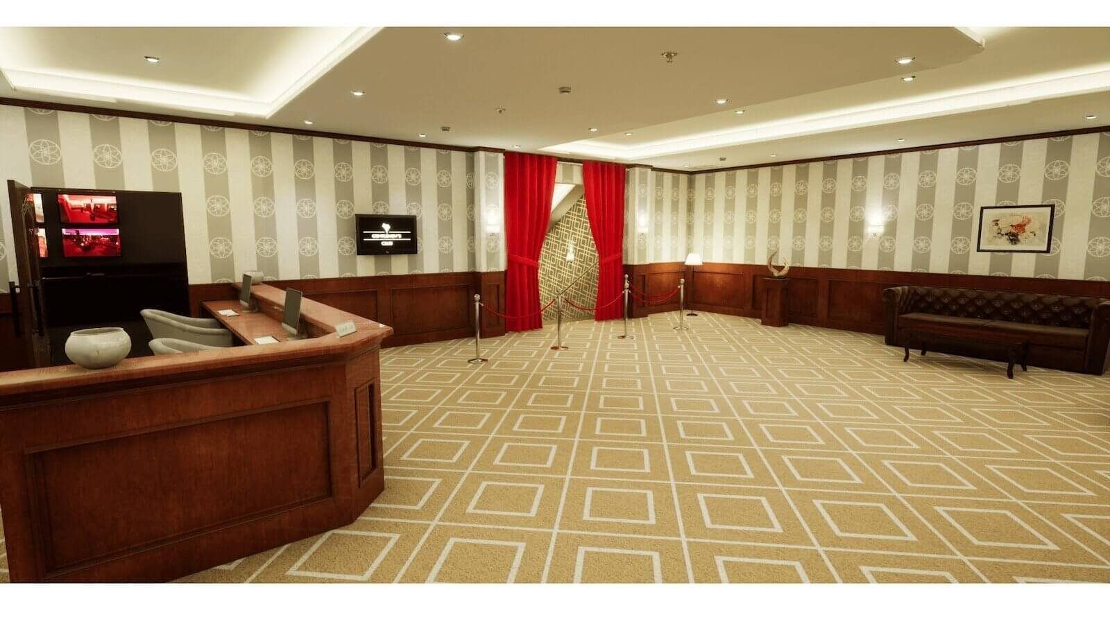 Lounge and Club virtual production standing set — angle 8 on the L.A. & ABQ Castle Studios stage