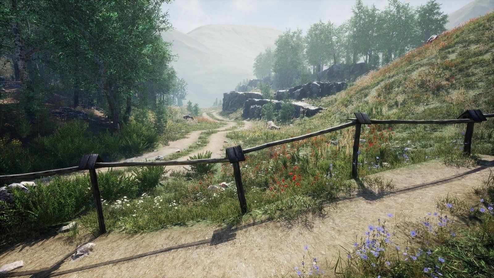 Meadow virtual production standing set — angle 20 on the L.A. & ABQ Castle Studios stage