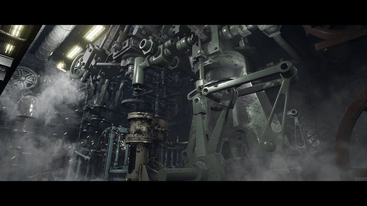 Mechanical Walkway virtual production standing set — angle 6 on the L.A. & ABQ Castle Studios stage