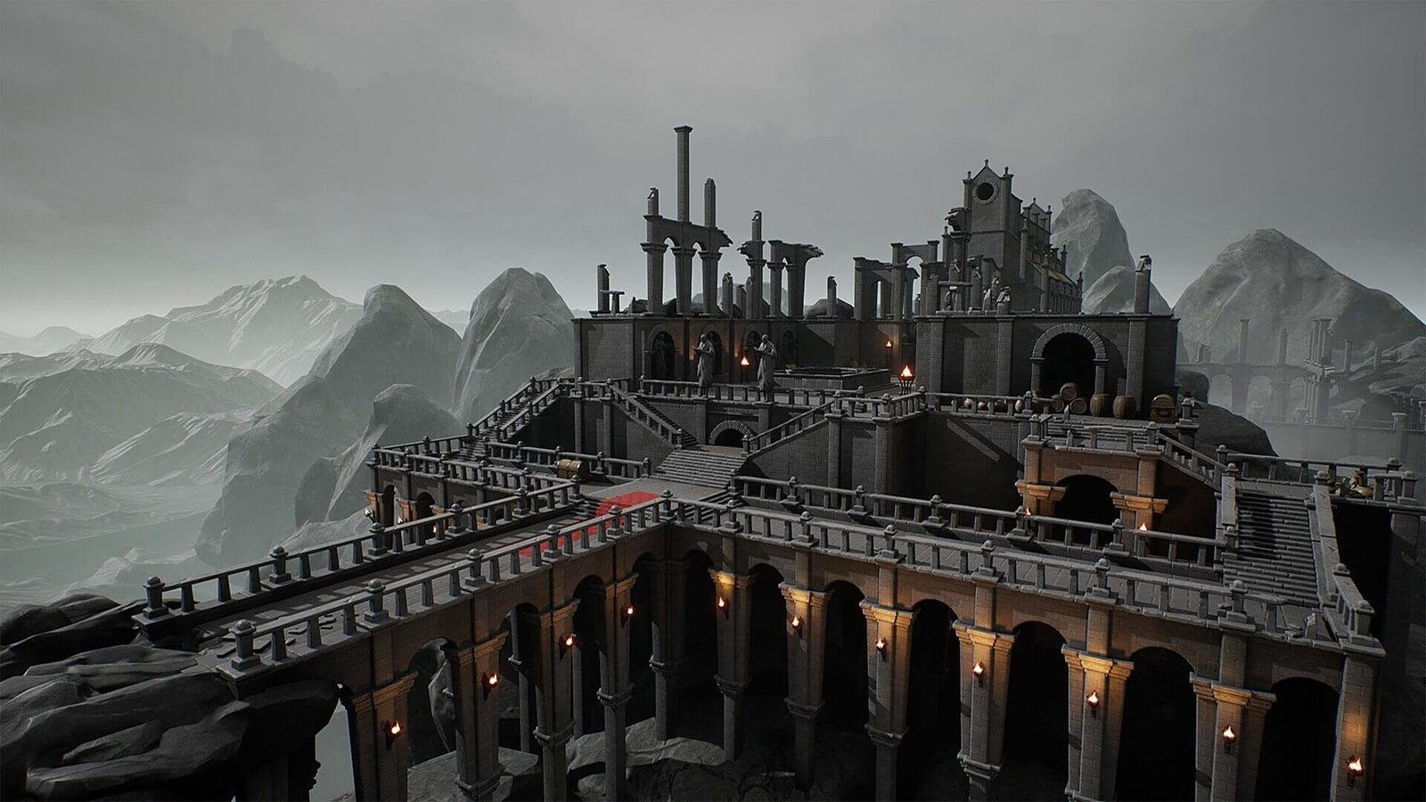 Medieval Castle virtual production standing set — angle 7 on the L.A. & ABQ Castle Studios stage