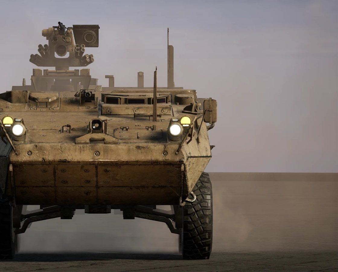 Military Vehicles virtual production standing set — angle 13 on the L.A. & ABQ Castle Studios stage