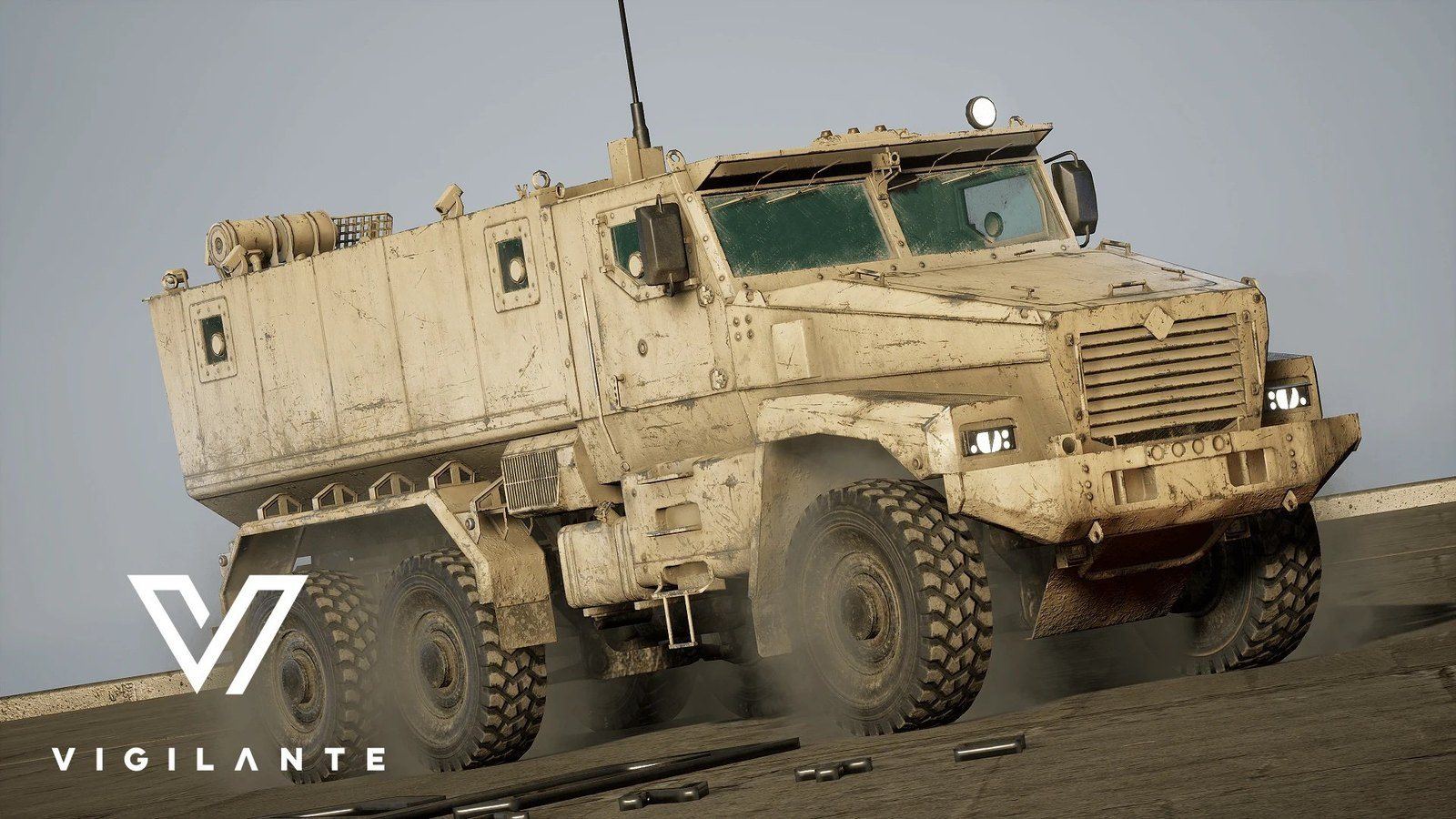 Military Vehicles virtual production standing set — angle 127 on the L.A. & ABQ Castle Studios stage