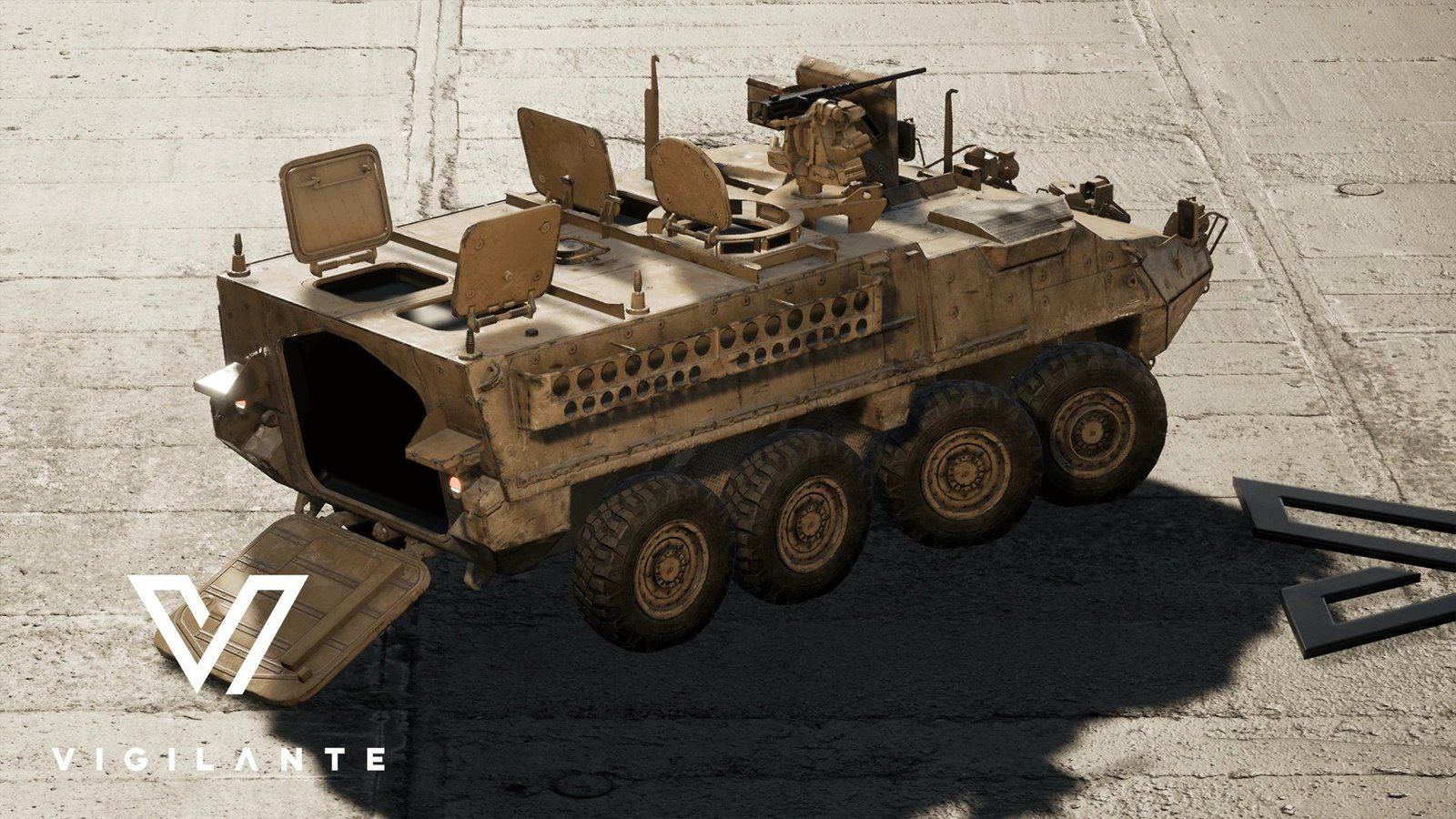 Military Vehicles virtual production standing set — angle 130 on the L.A. & ABQ Castle Studios stage