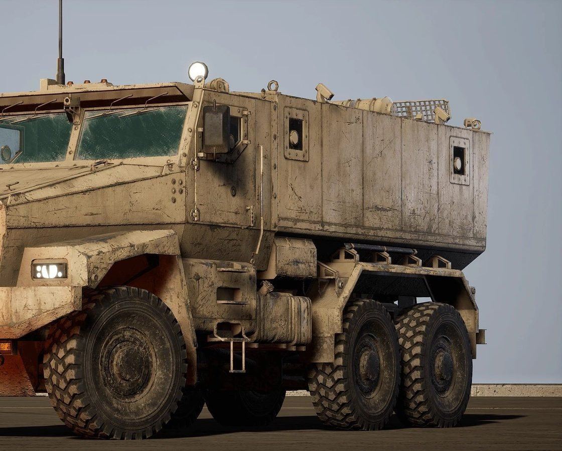 Military Vehicles virtual production standing set — angle 23 on the L.A. & ABQ Castle Studios stage