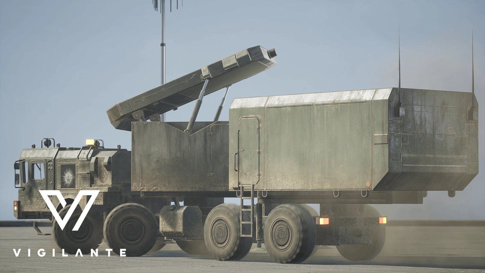 Military Vehicles virtual production standing set — angle 38 on the L.A. & ABQ Castle Studios stage