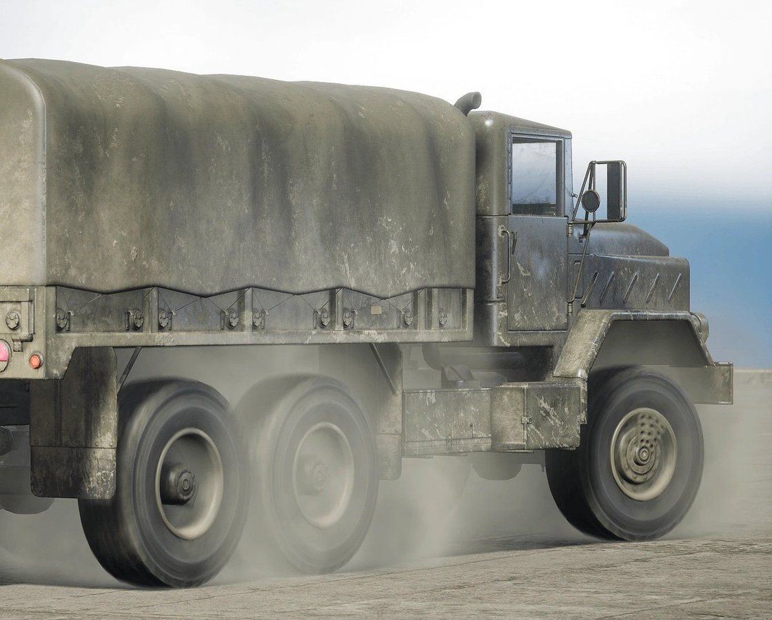 Military Vehicles virtual production standing set — angle 95 on the L.A. & ABQ Castle Studios stage