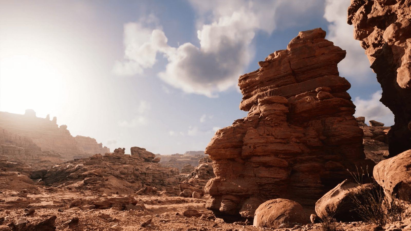 Moab Desert virtual production standing set — angle 2 on the L.A. & ABQ Castle Studios stage