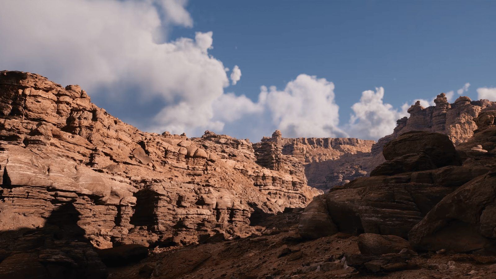 Moab Desert virtual production standing set — angle 3 on the L.A. & ABQ Castle Studios stage