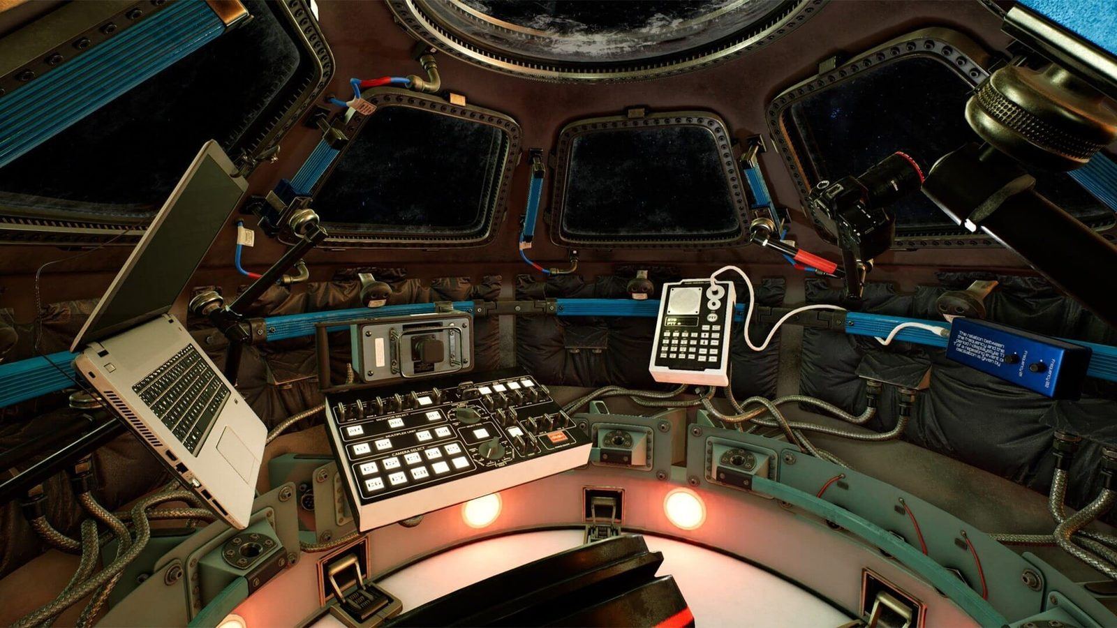 Modern Space Station Virtual Standing Film Set #3 virtual production standing set — angle 2 on the L.A. & ABQ Castle Studios stage