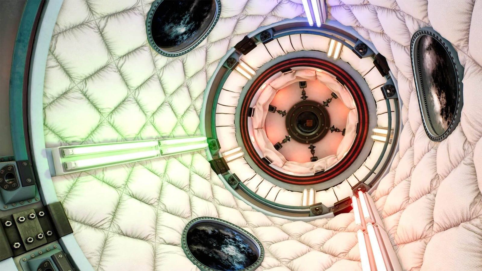 Modern Space Station Virtual Standing Film Set #3 virtual production standing set — angle 8 on the L.A. & ABQ Castle Studios stage