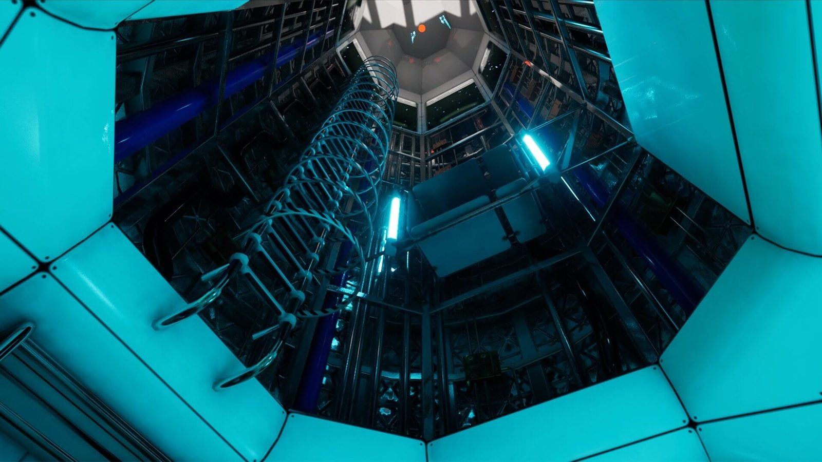 Modern Space Station Virtual Standing Film Set #2 virtual production standing set — angle 6 on the L.A. & ABQ Castle Studios stage