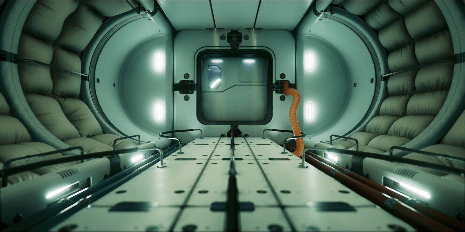 Modern Space Station virtual production standing set — angle 11 on the L.A. & ABQ Castle Studios stage