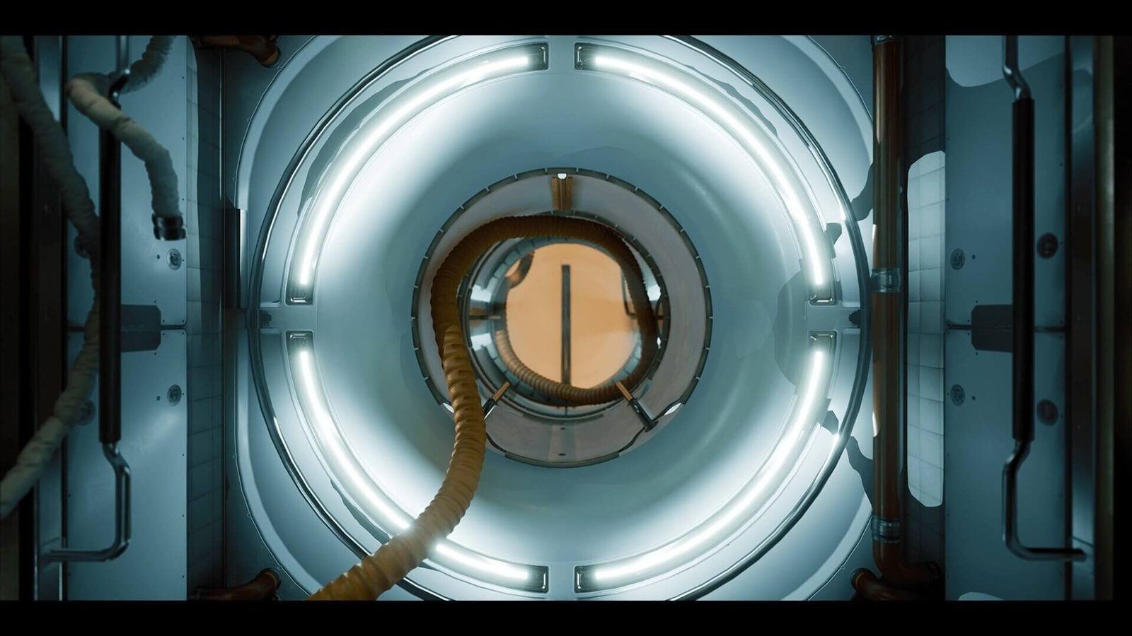 Modern Space Station virtual production standing set — angle 8 on the L.A. & ABQ Castle Studios stage
