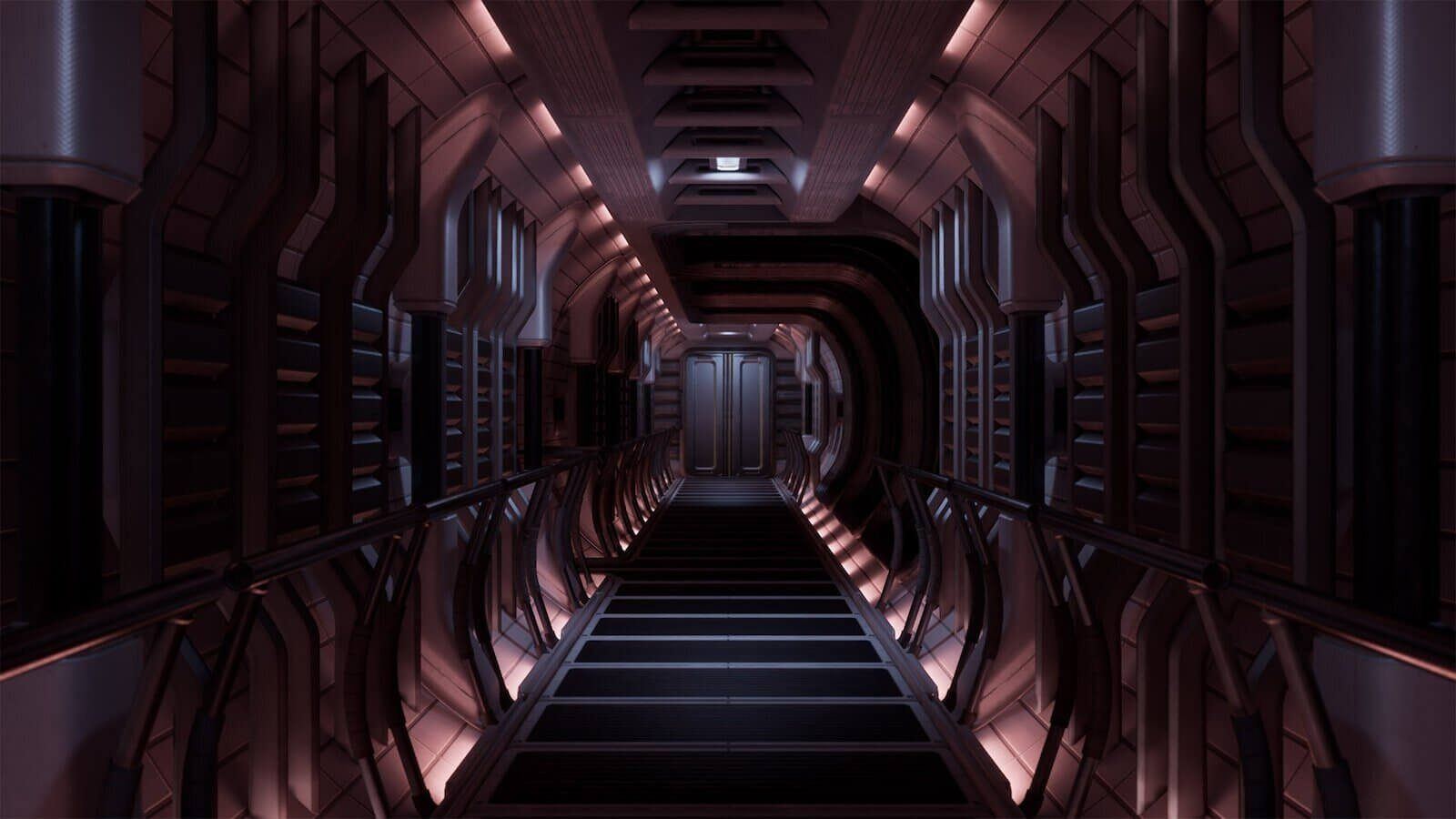 Near Earth Space Station virtual production standing set — angle 2 on the L.A. & ABQ Castle Studios stage