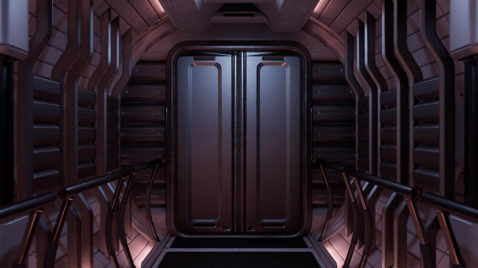Near Earth Space Station virtual production standing set — angle 7 on the L.A. & ABQ Castle Studios stage
