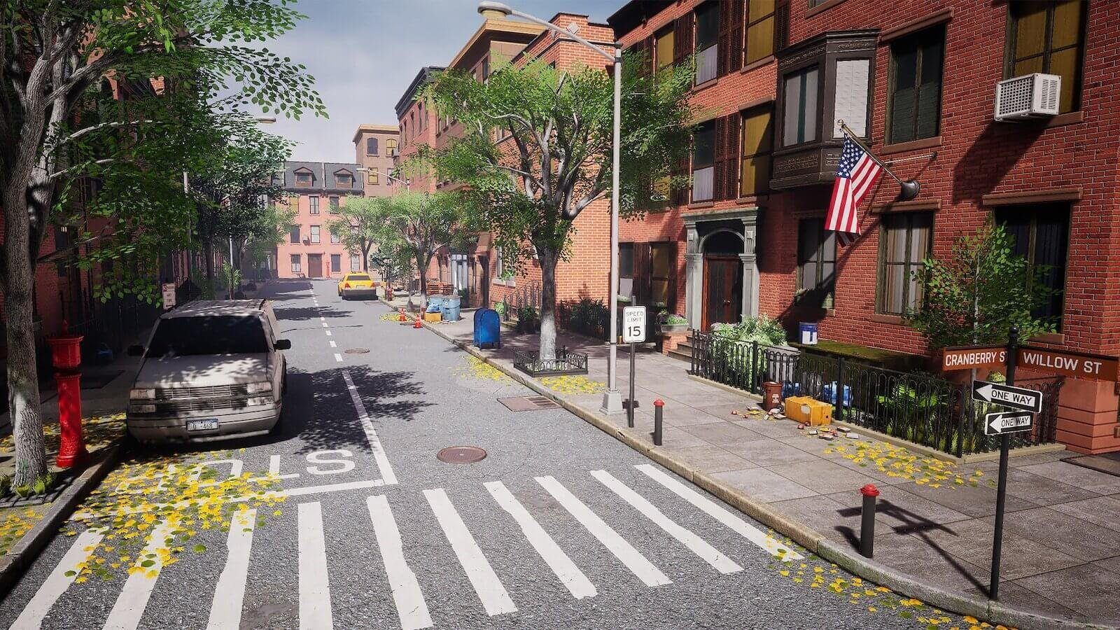 New York Street virtual production standing set — angle 2 on the L.A. & ABQ Castle Studios stage
