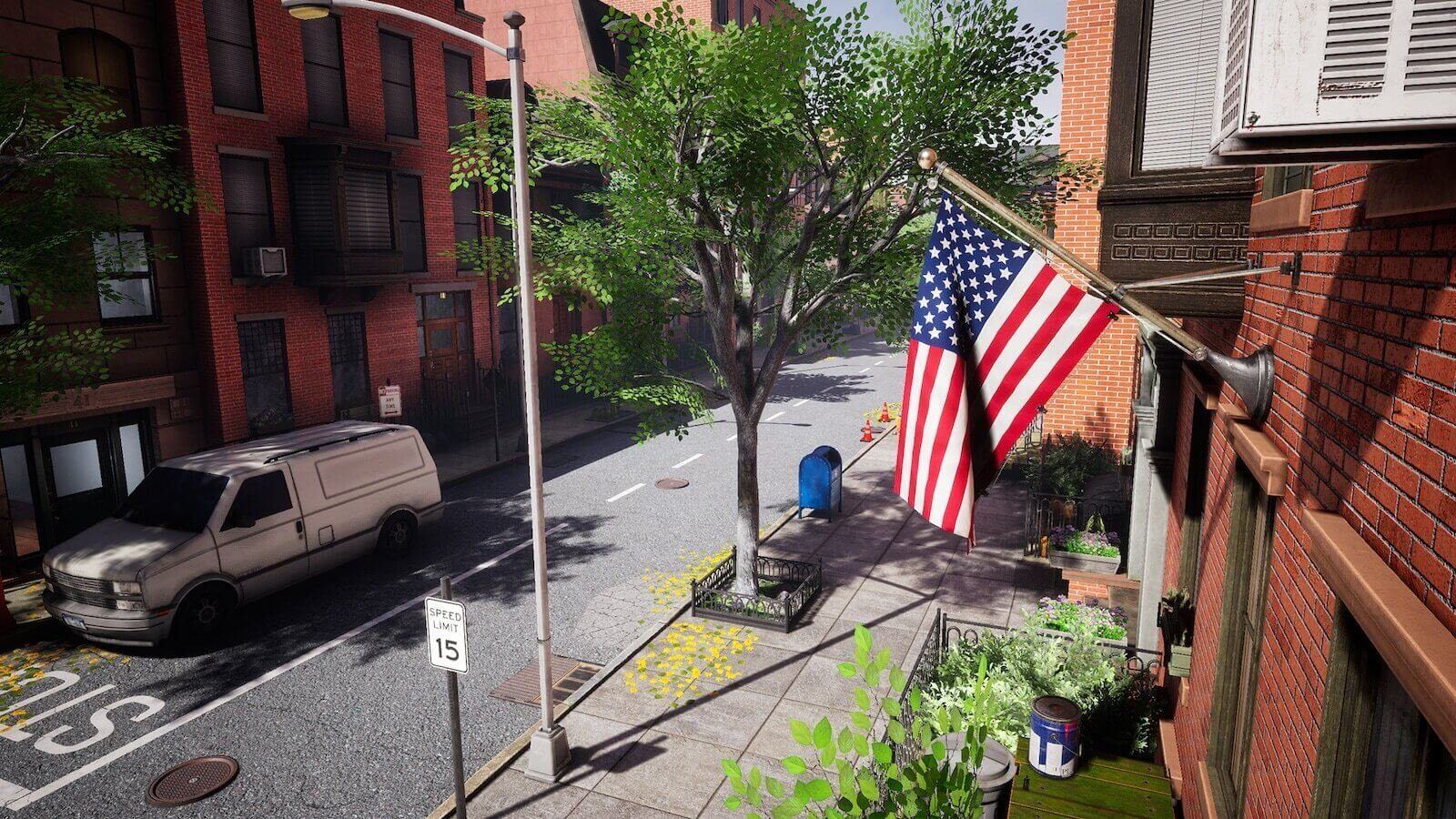 New York Street virtual production standing set — angle 3 on the L.A. & ABQ Castle Studios stage