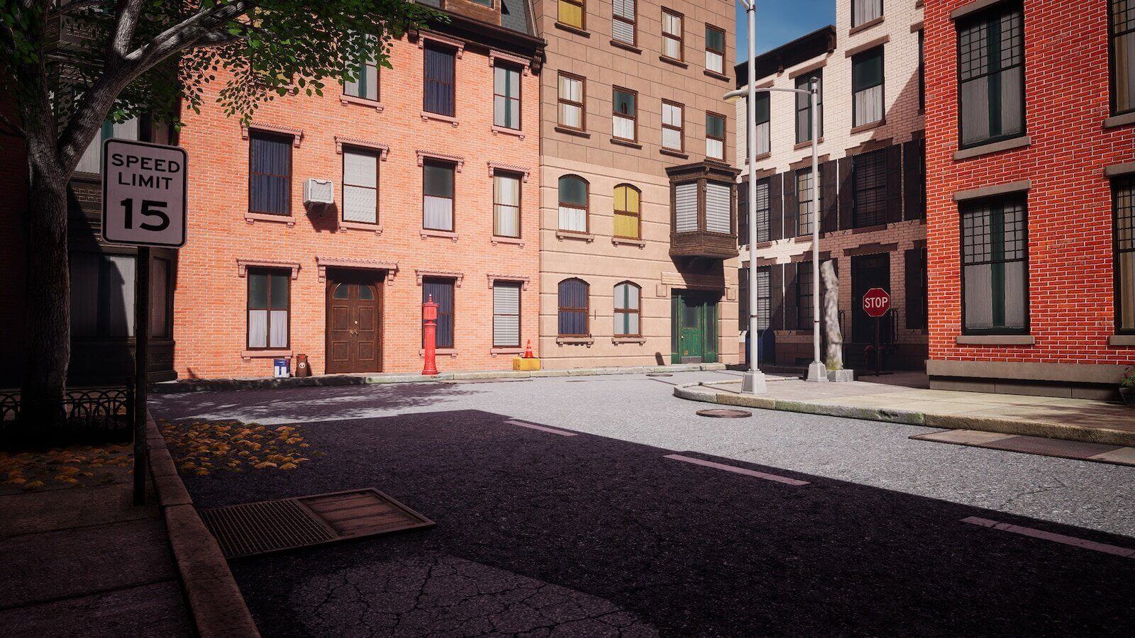 New York Street virtual production standing set — angle 5 on the L.A. & ABQ Castle Studios stage