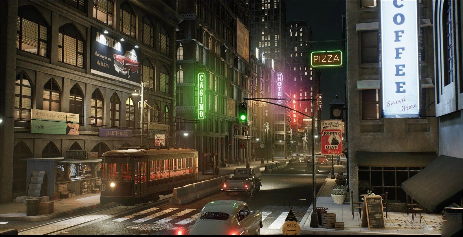 1950's New York City virtual production standing set — angle 11 on the L.A. & ABQ Castle Studios stage