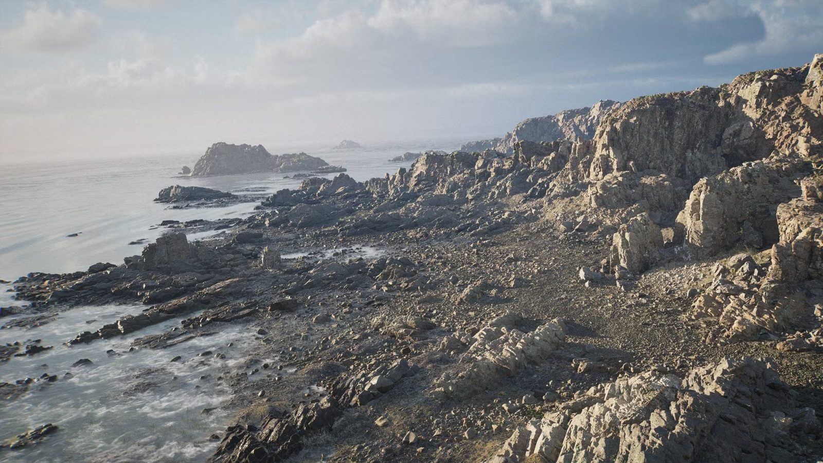 Nordic Coast virtual production standing set — angle 2 on the L.A. & ABQ Castle Studios stage