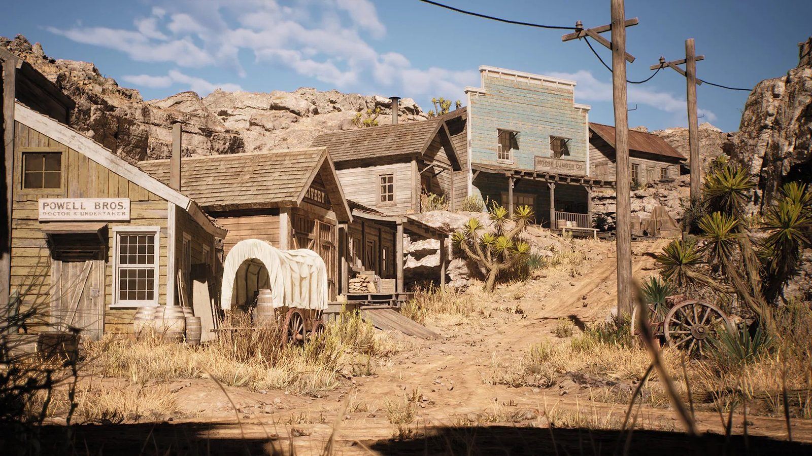 Old West Village virtual production standing set — angle 4 on the L.A. & ABQ Castle Studios stage