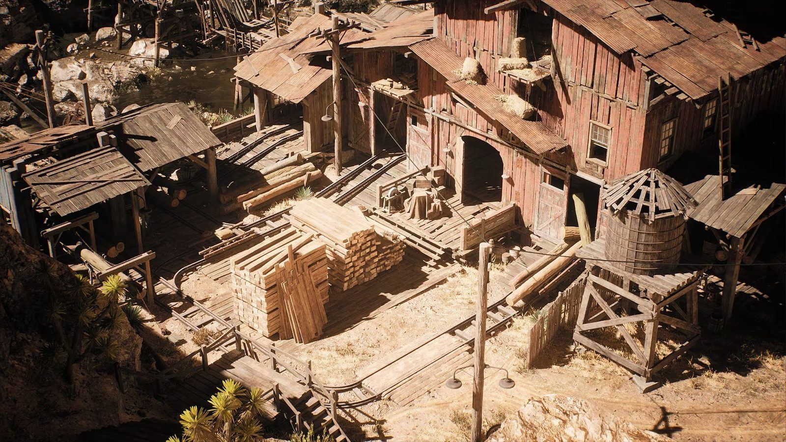 Old West Village virtual production standing set — angle 6 on the L.A. & ABQ Castle Studios stage