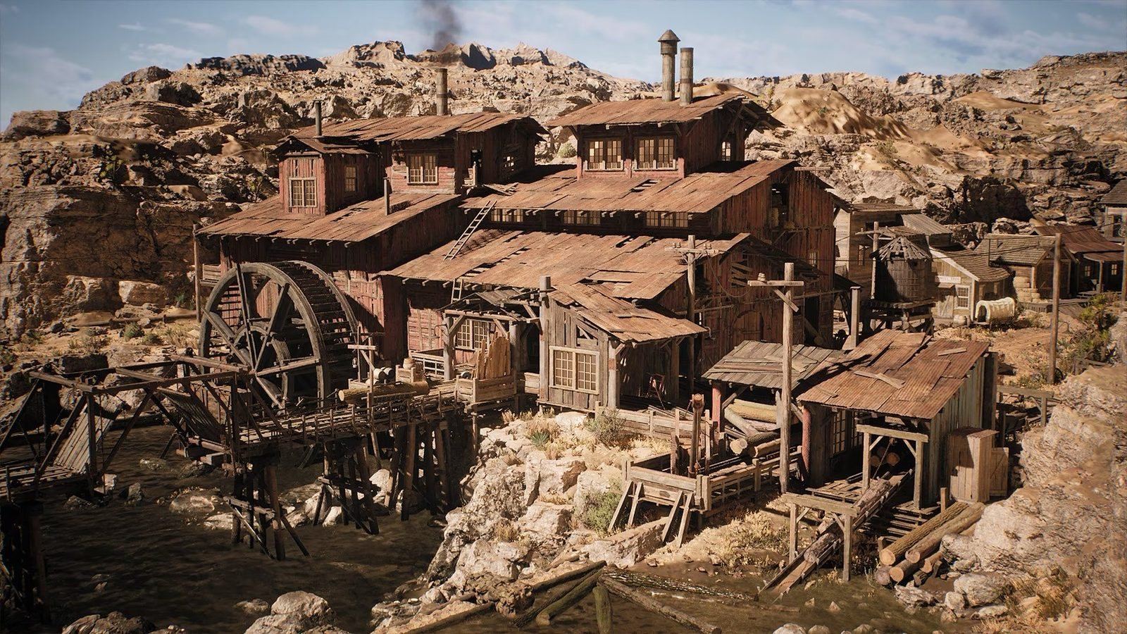 Old West Village virtual production standing set — angle 9 on the L.A. & ABQ Castle Studios stage
