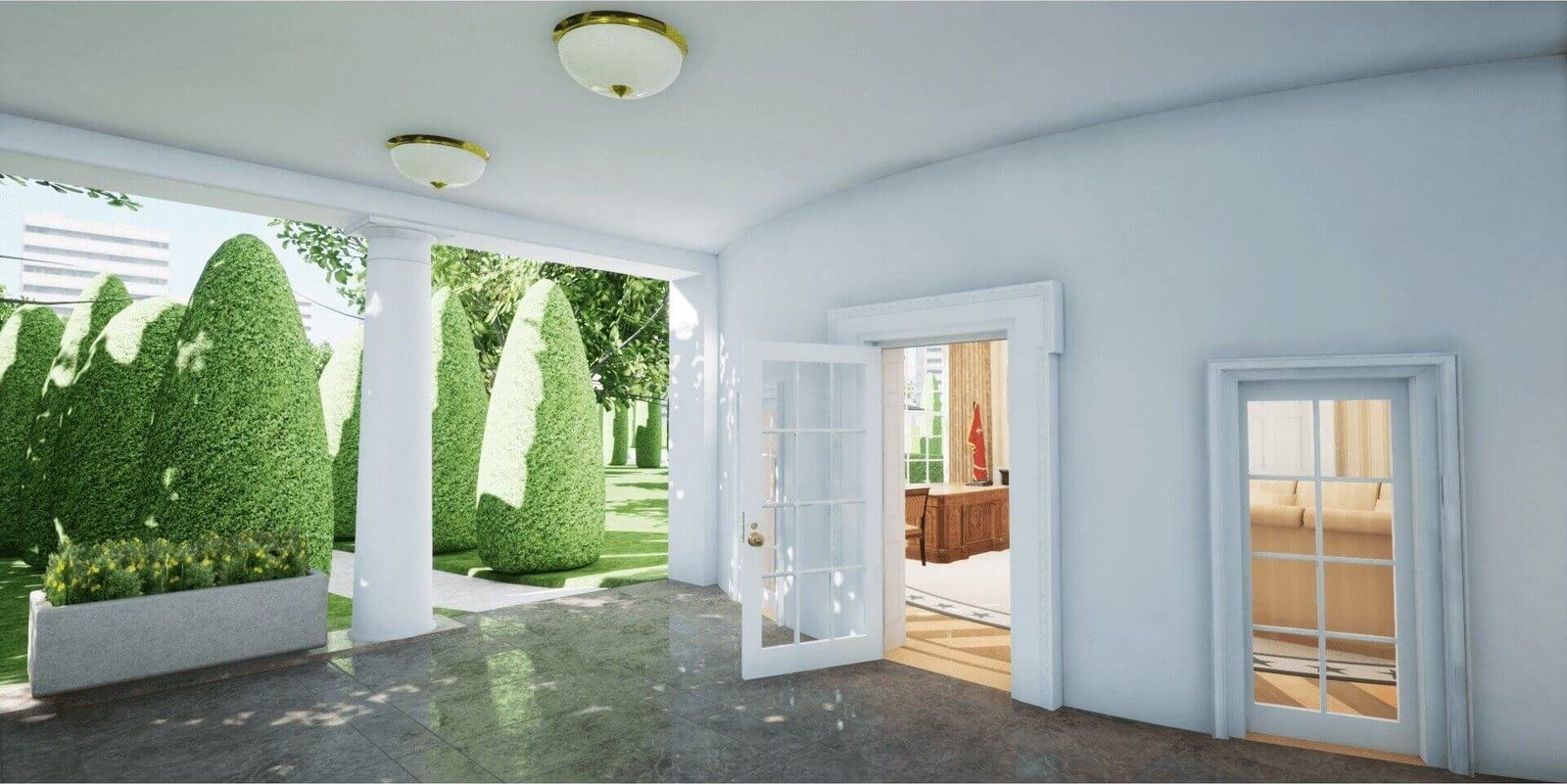 Oval Office & White House virtual production standing set — angle 14 on the L.A. & ABQ Castle Studios stage